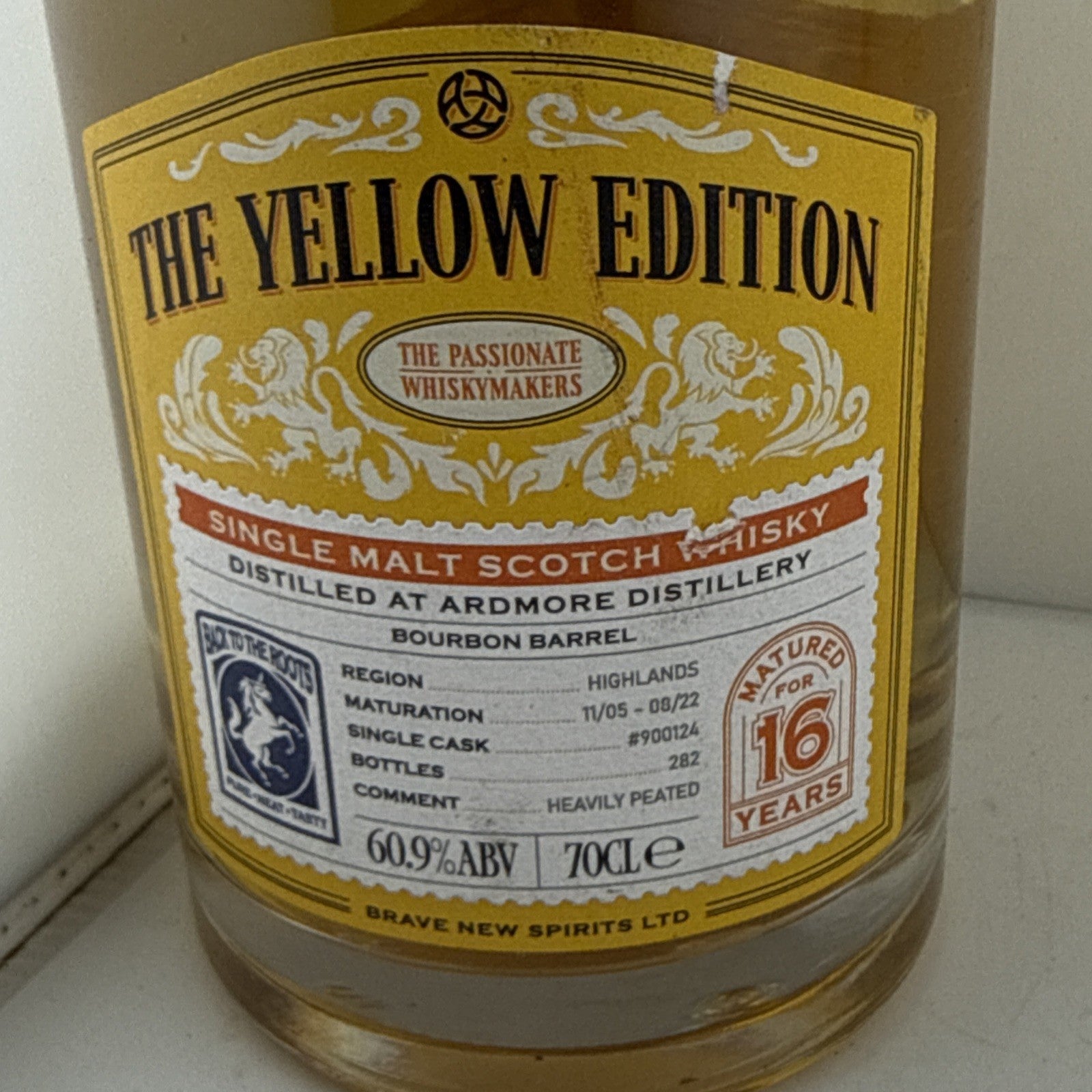Ardmore 16 Year Old 2005 Yellow Edition Single Cask #900124 Whisky 70cl