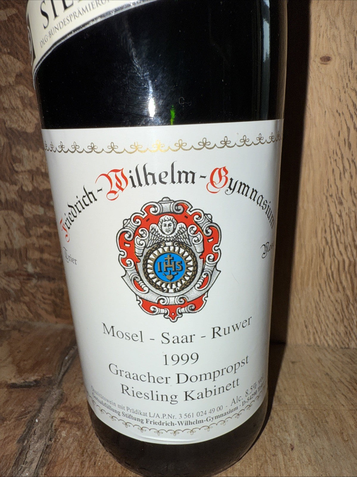 Friedrich Wilhelm Gymnasium 75CL Mosel Saar Ruwer  1999 GERMANY Vintage