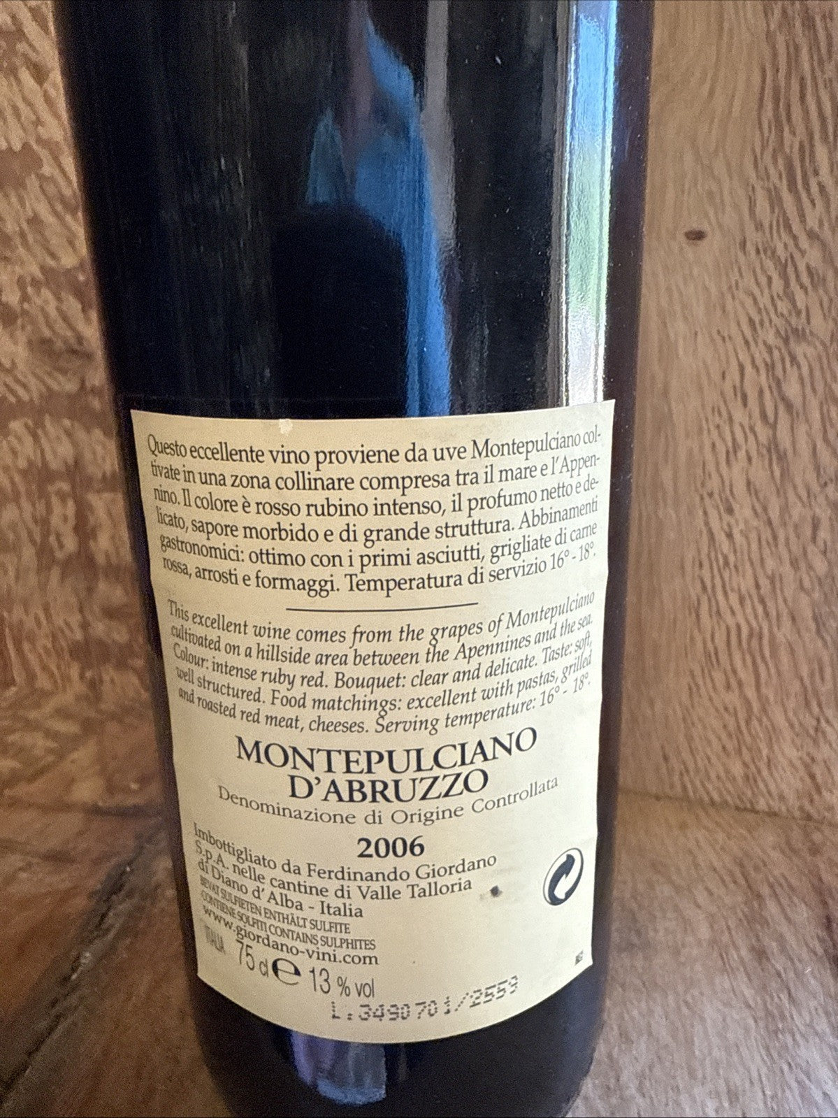 Montepulciano d'Abruzzo 2006 Ferdinando Giordano