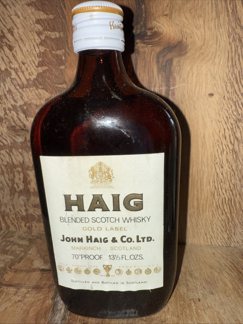 Haig Gold Label Blended Scotch Whisky 13 1/3 FL OZ And 70% Proof Vintage Aged