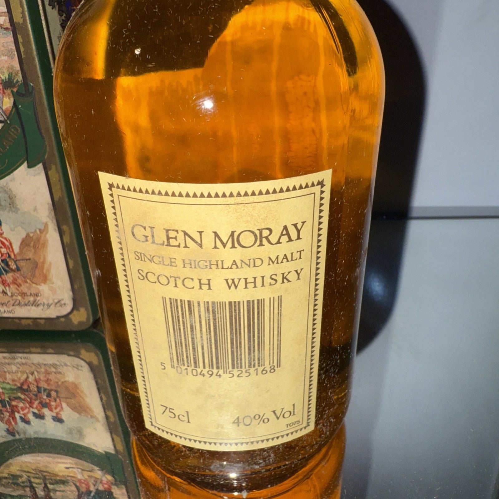 Glen Moray 12 Year Single Highland Malt Scotch Whisky Highland Regiments 1980s