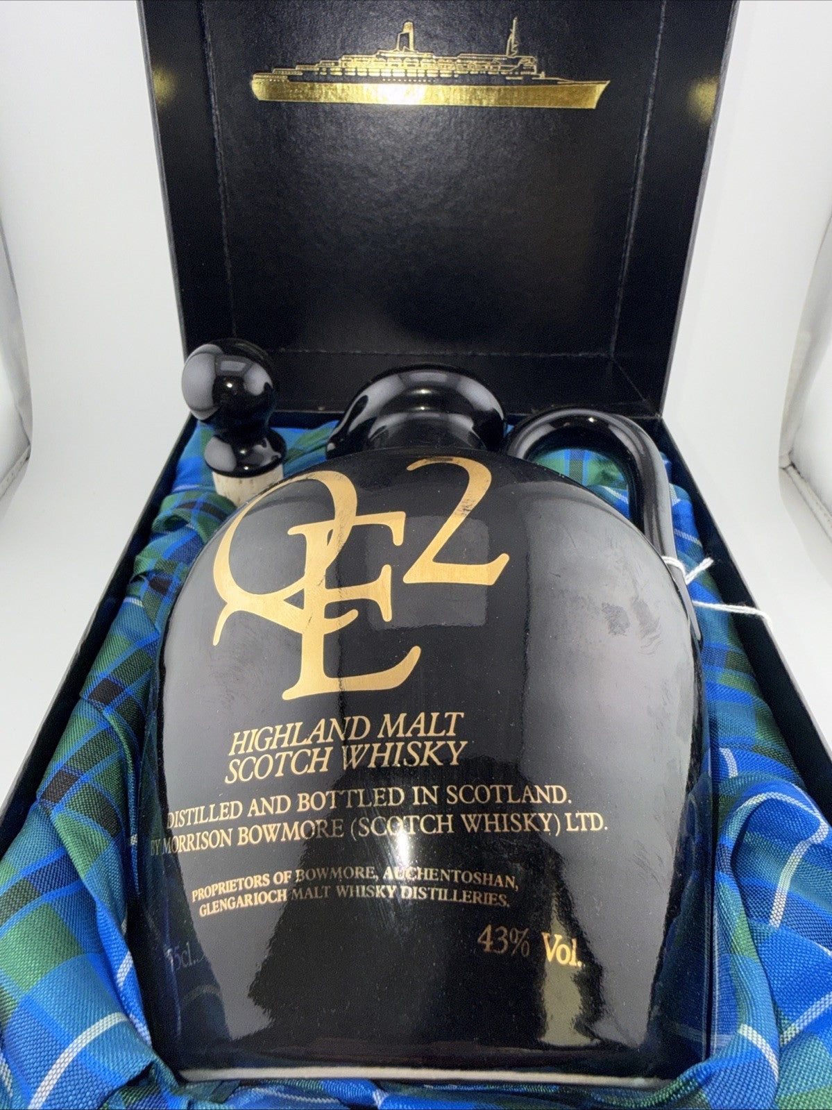 QE2 12 Year Old Single Malt Scotch Whisky (75cl, 48.6% ABV) 1970s Bowmore