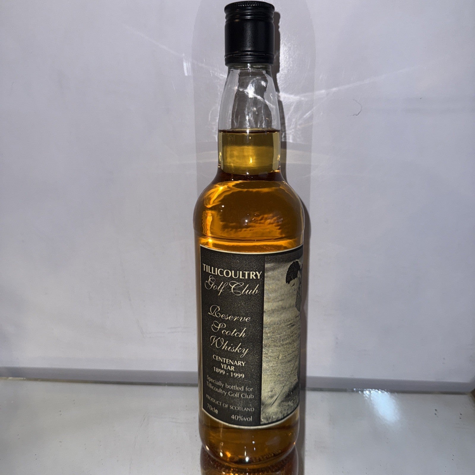 Tillicoultry Golf Club 100 Anniversary Bottle 1999 70 Cl