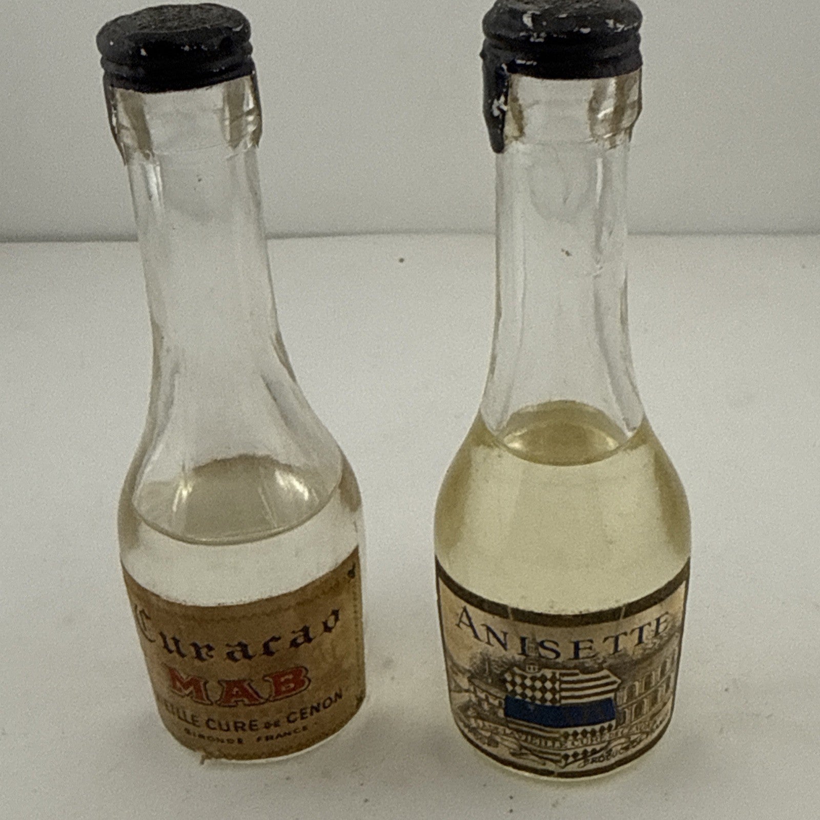 Vintage French Liqueur Miniatures – Curacao MAB & Anisette
