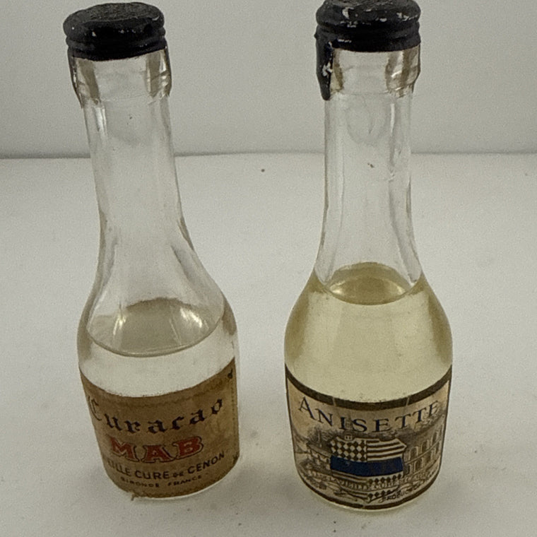 Vintage French Liqueur Miniatures – Curacao MAB & Anisette