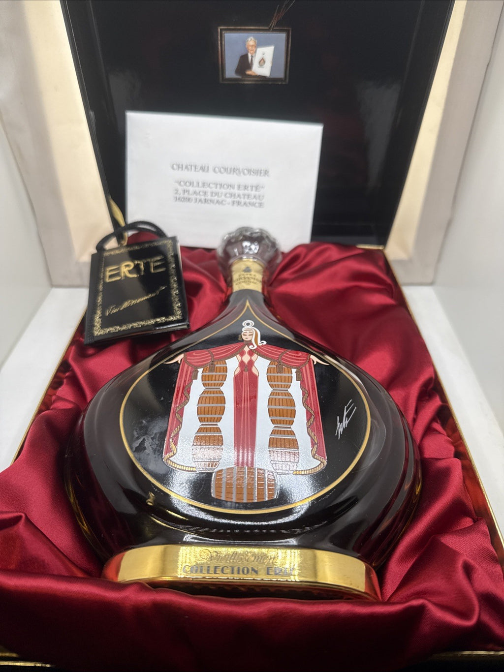 Courvoisier Erté No.4 — "Vieillissement" (Aging) — Complete box, cert. & tag