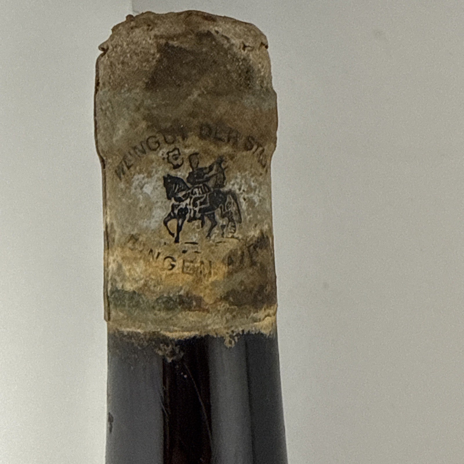 Antique 1929 Bingen Rochusberg German Riesling Wine Bottle Pre-War