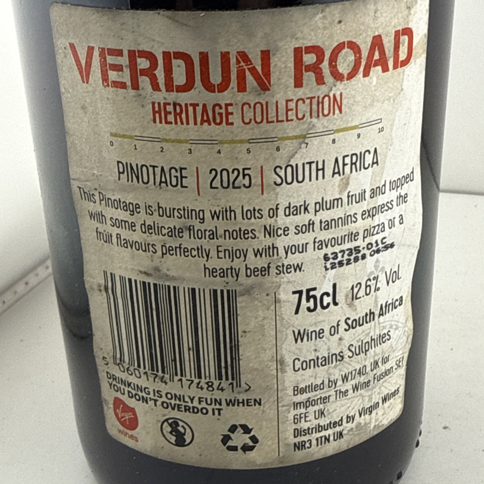 2025 Verdun Road Heritage Collection Pinotage 75cl South African Wine