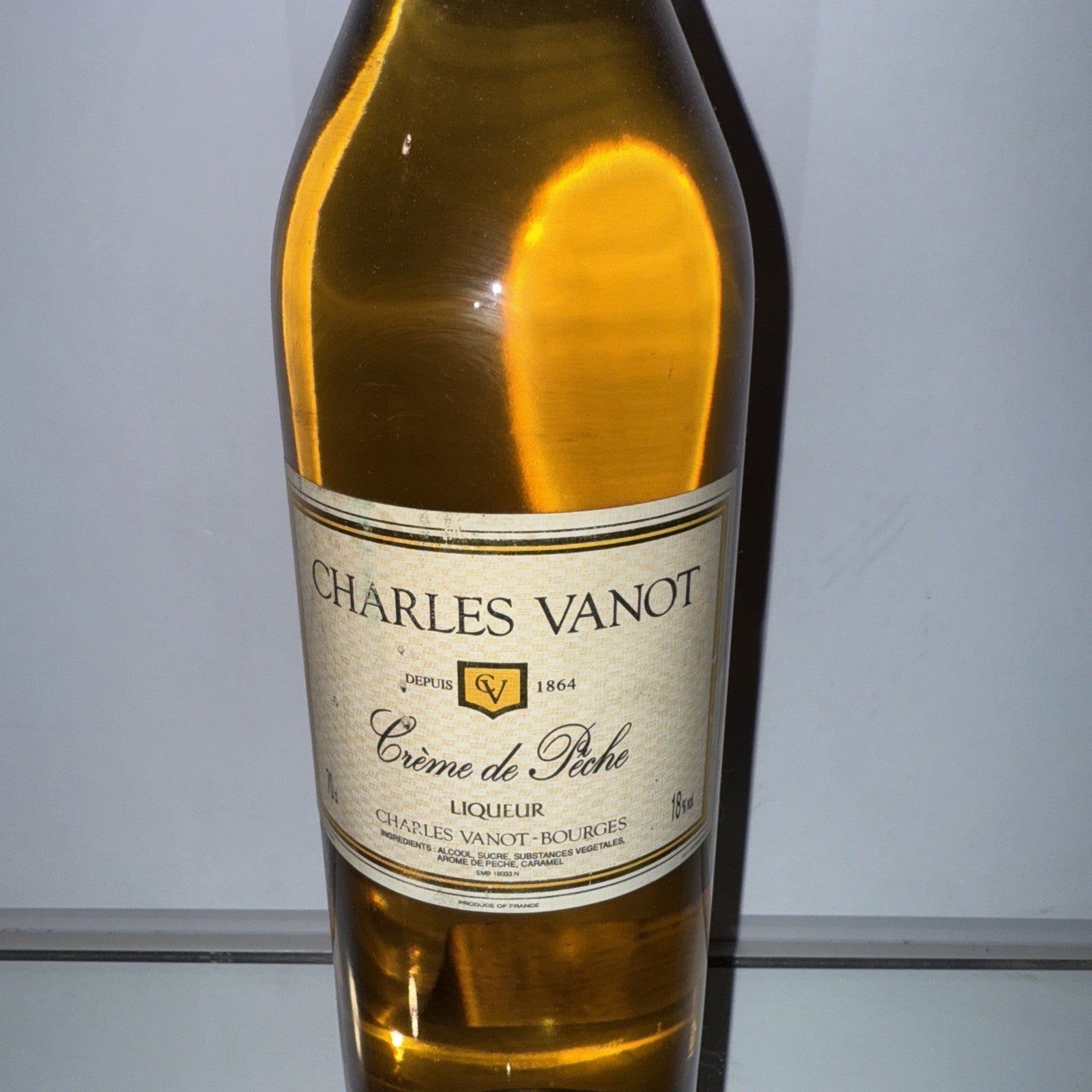 Charles Vanot Creme De Peche ( Peach ) Liqueur 700ml