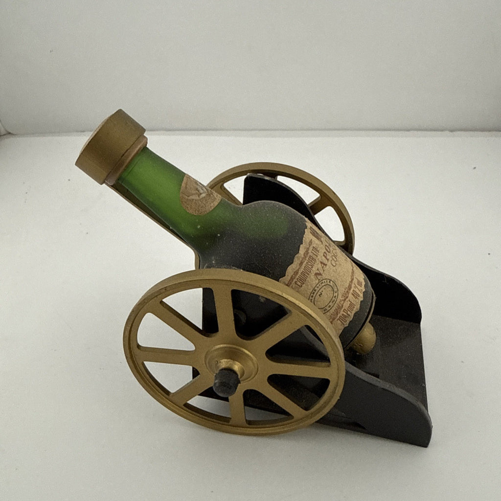 Vintage Napoleon CourvoisierCognac Miniature Cannon Bottle Novelty Display 1970s