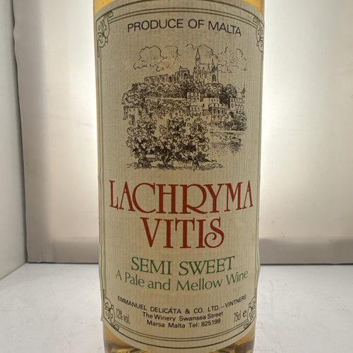 Lachryma Vitis — Semi-Sweet White — Delicata — Malta — Vintage — 75cl