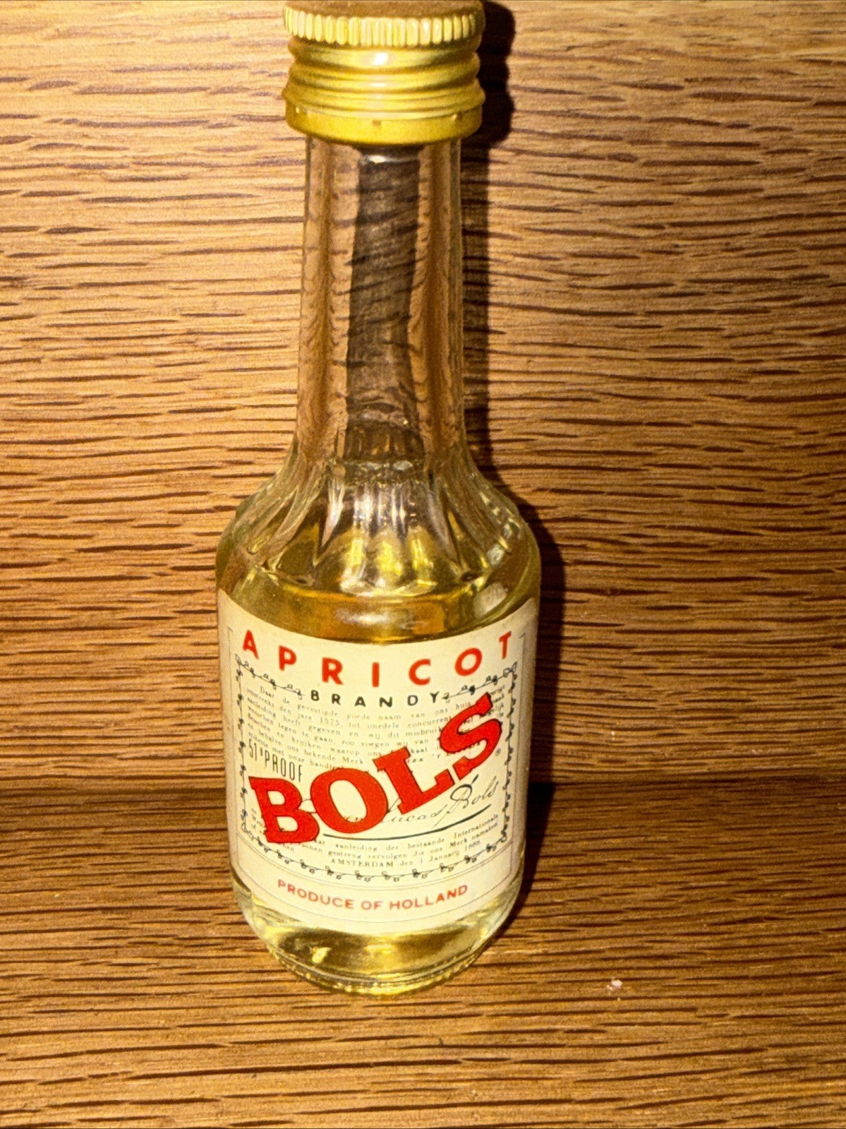Bols Apricot  Brandy Miniature 1970s