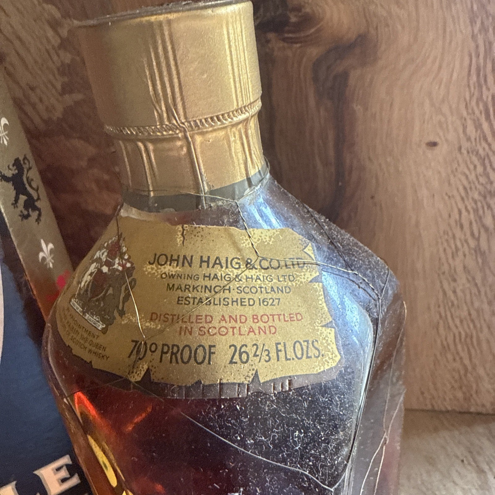 Haig's Dimple 70% proof 26 2/3 floz from 1970s in original box