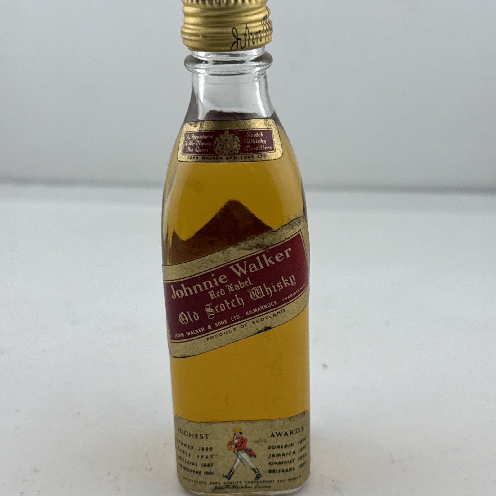 1960s Johnnie Walker Red Label Scotch Whisky Miniature Full