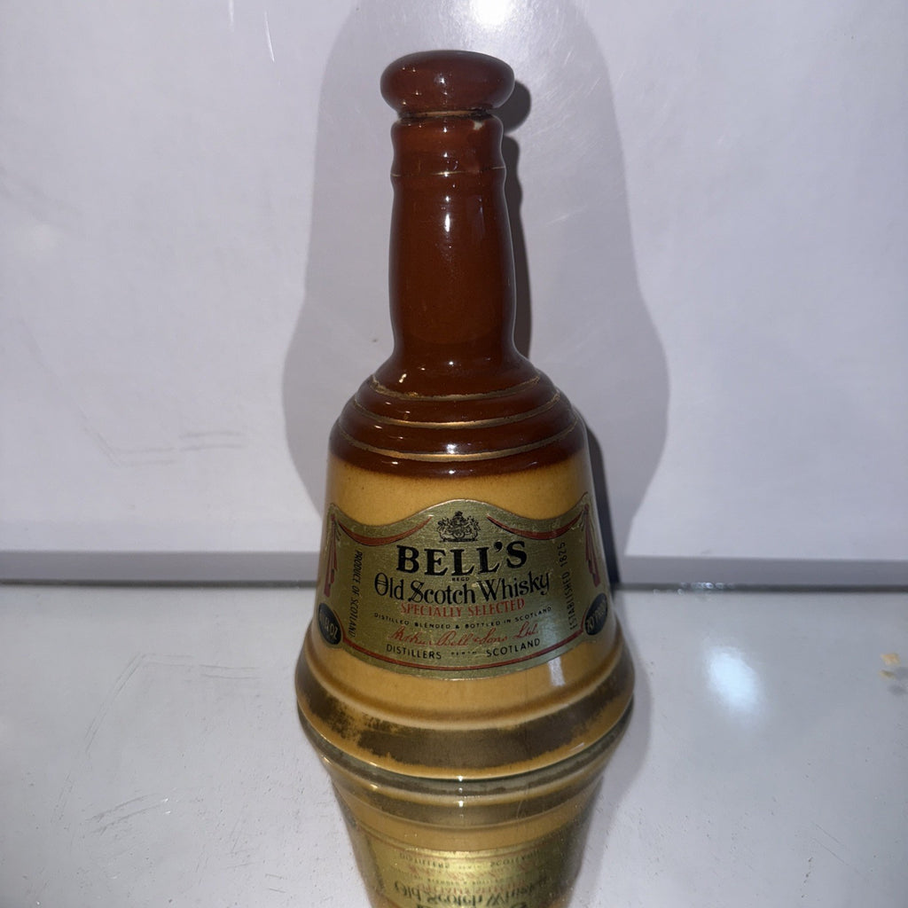 Bells Old Scotch Whisky Mini Decanter  70 Proof 6 2/3 Floz 1970s
