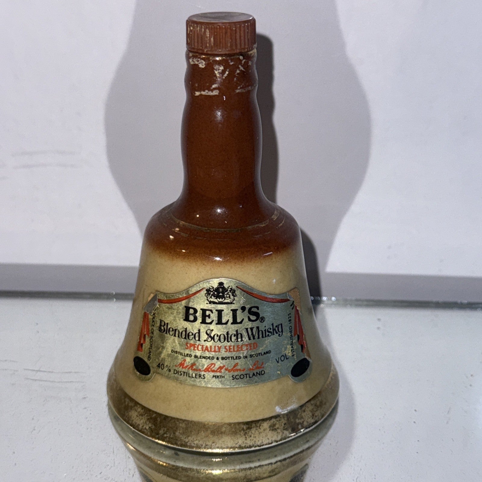 Bells Old Scotch Whisky Miniature 70 Proof  1970s