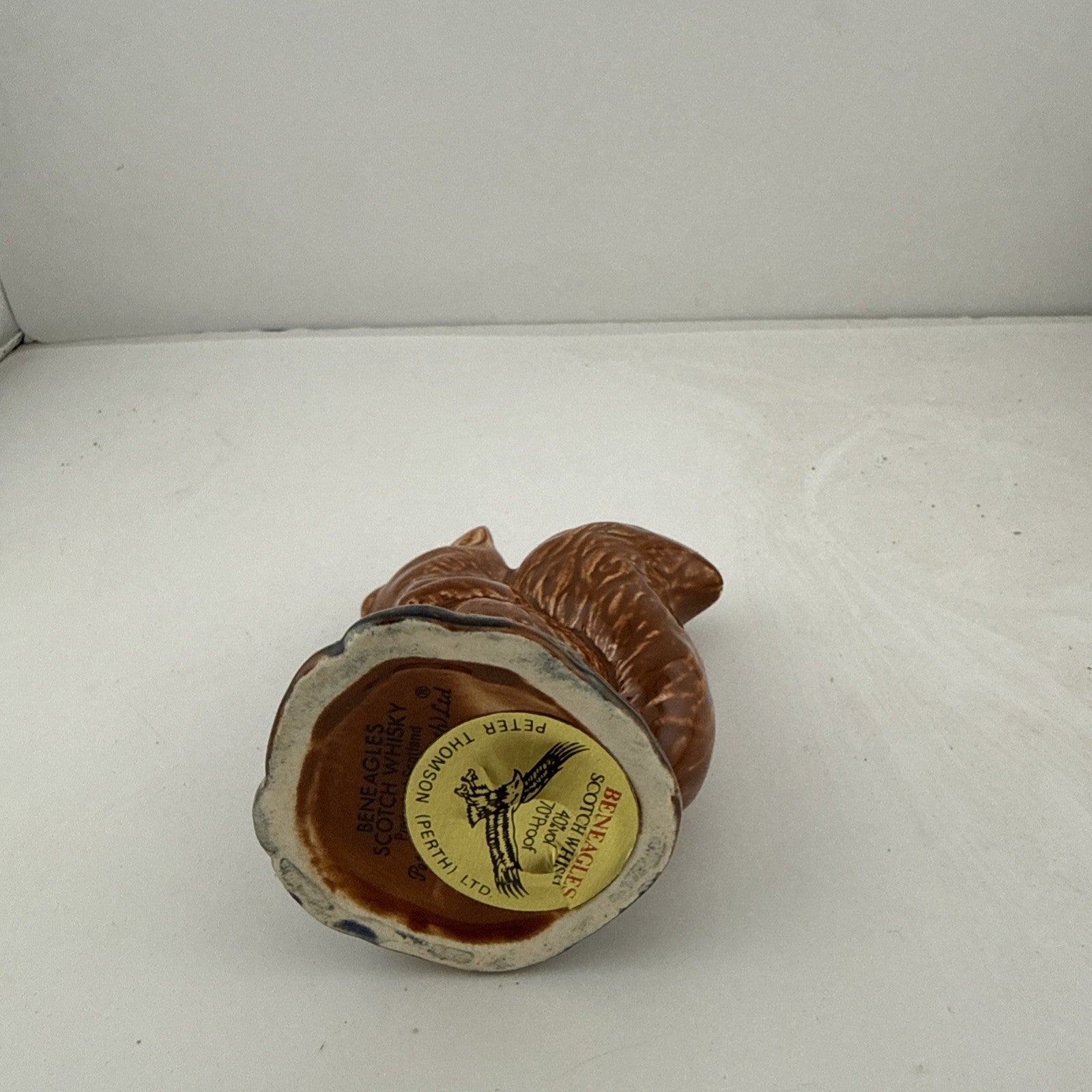 Beneagles Scotch Whisky Miniature Squirrel Decanter 70 Proof Wade Pottery Full