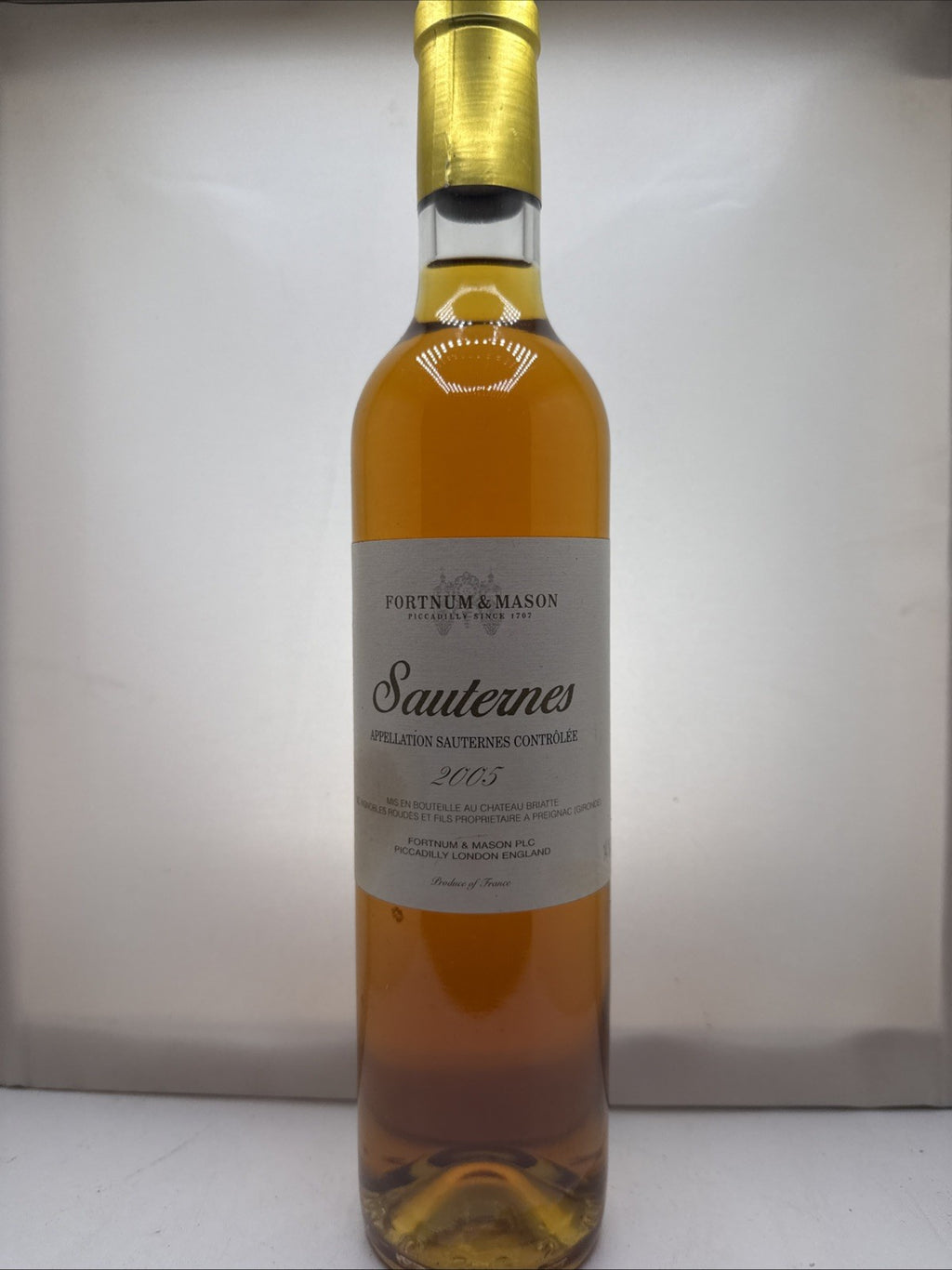 Fortnum & Mason Château Briatte Sauternes 2005 Dessert Wine 75cl