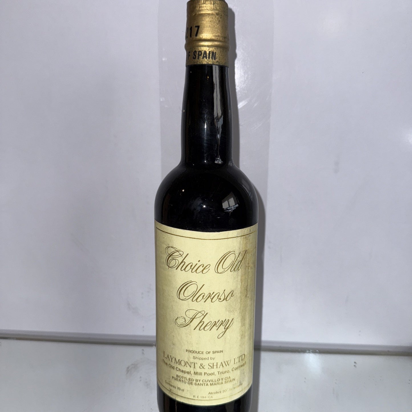 Choice Old Oloroso Sherry, a dry  produced by Bodegas de Santa Maria