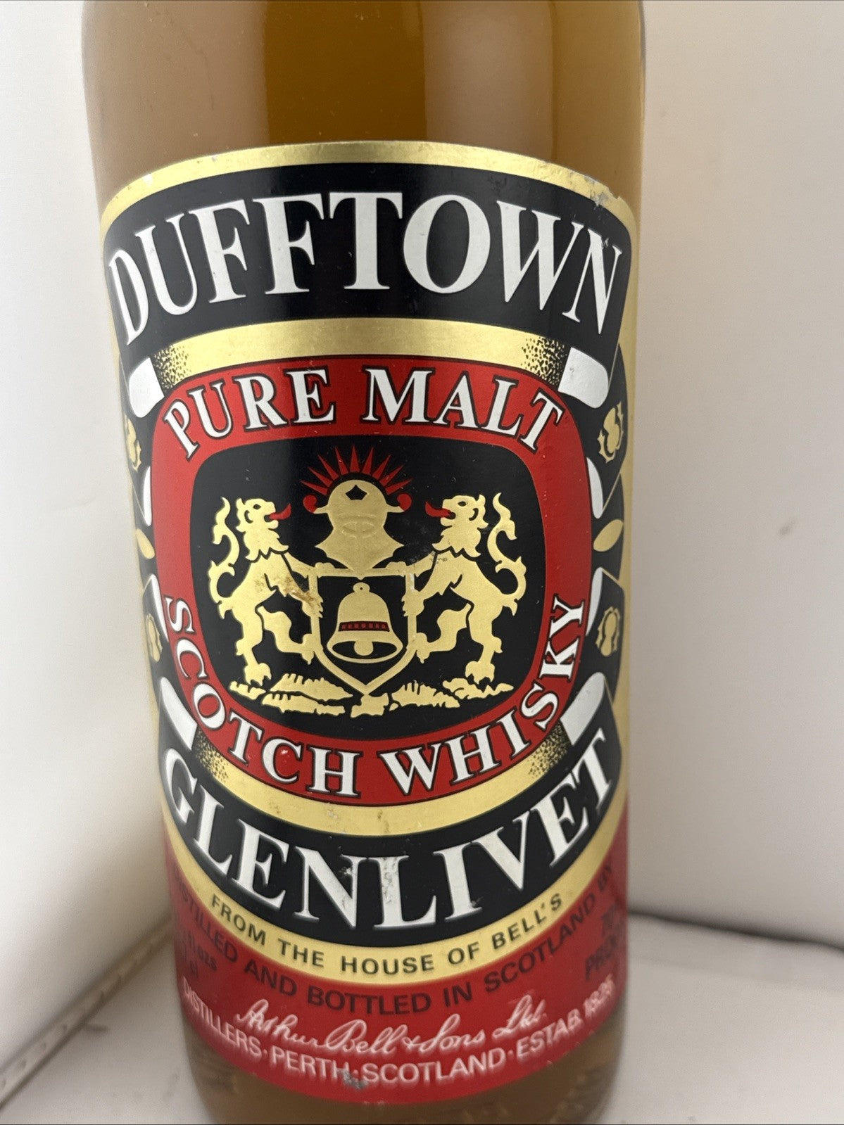 Dufftown Glenlivet 8 Year Old Pure Malt Scotch Whisky 1970s 26⅔floz  Cheapest Uk