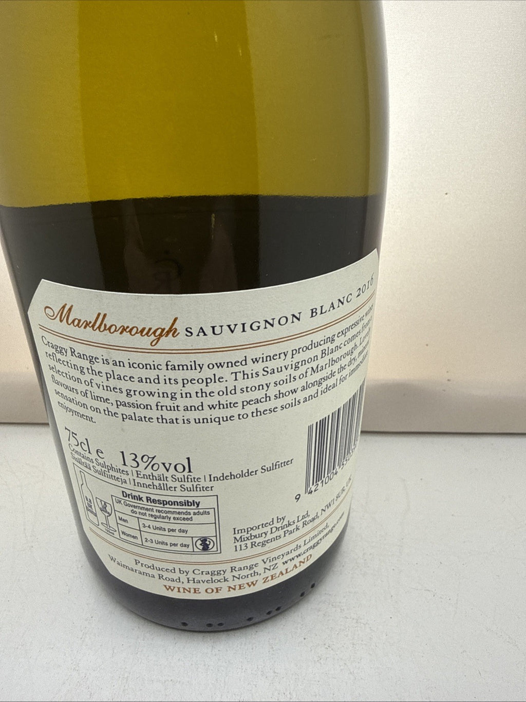 Craggy Range Sauvignon Blanc 2016 Marlborough NZ 9yo Premium White