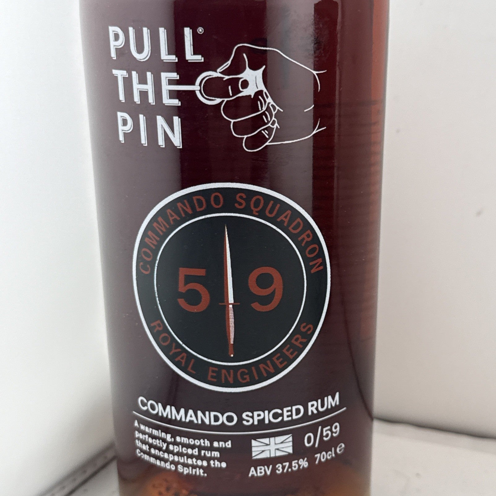 Pull The Pin Commando 59 Squadron Spiced Rum one of only 60 bottles ever made