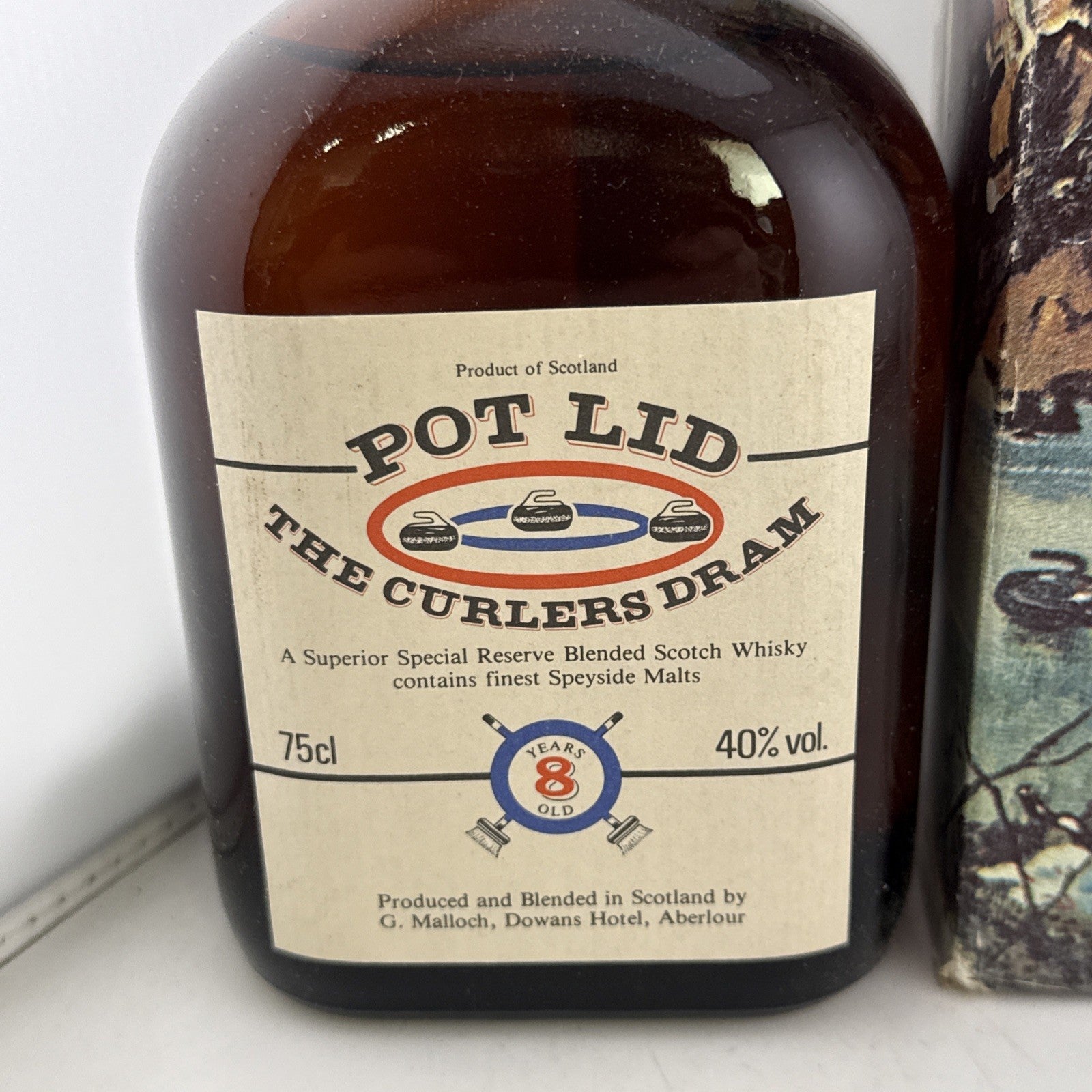 Pot Lid Curlers Dram 8 Year Old 1980s Scotch Whisky 75cl + Box