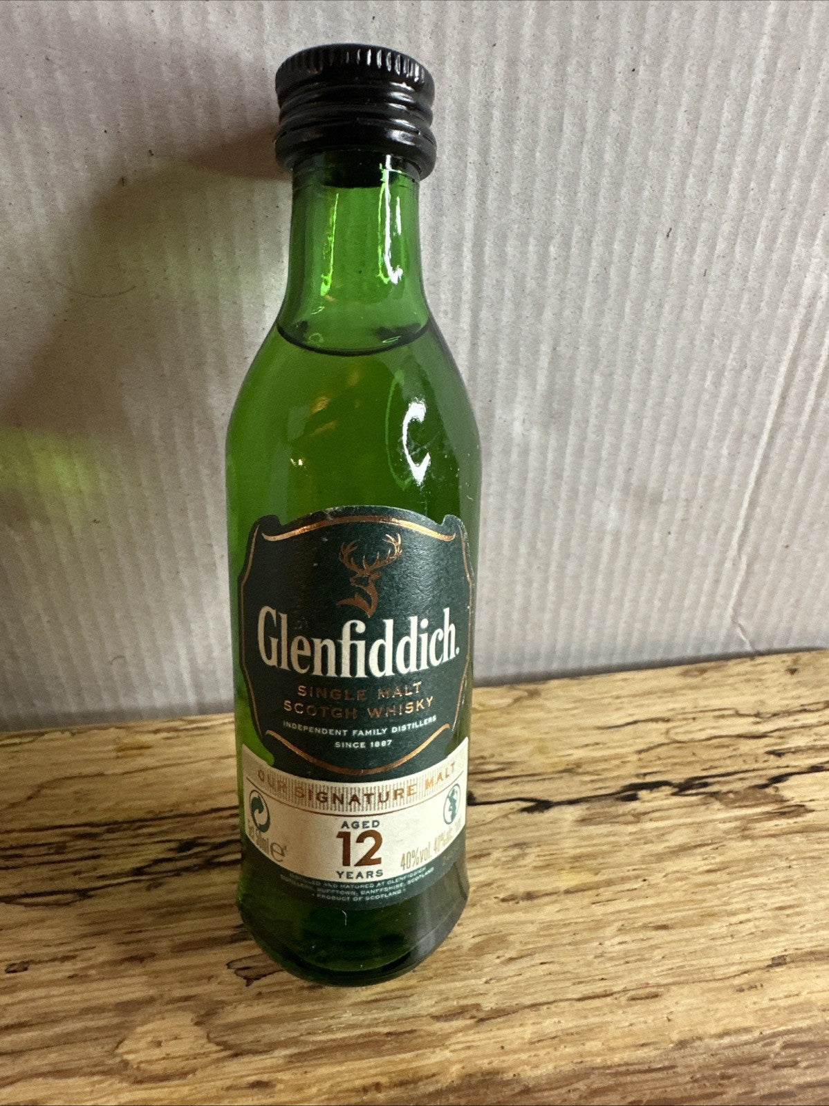 Glenfiddich 12 Year Old Single Malt Scotch Whisky Miniature