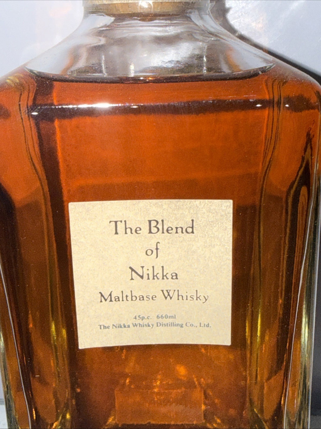 The Blend of Nikka Maltbase Whisky Early 1987 Release Bottle