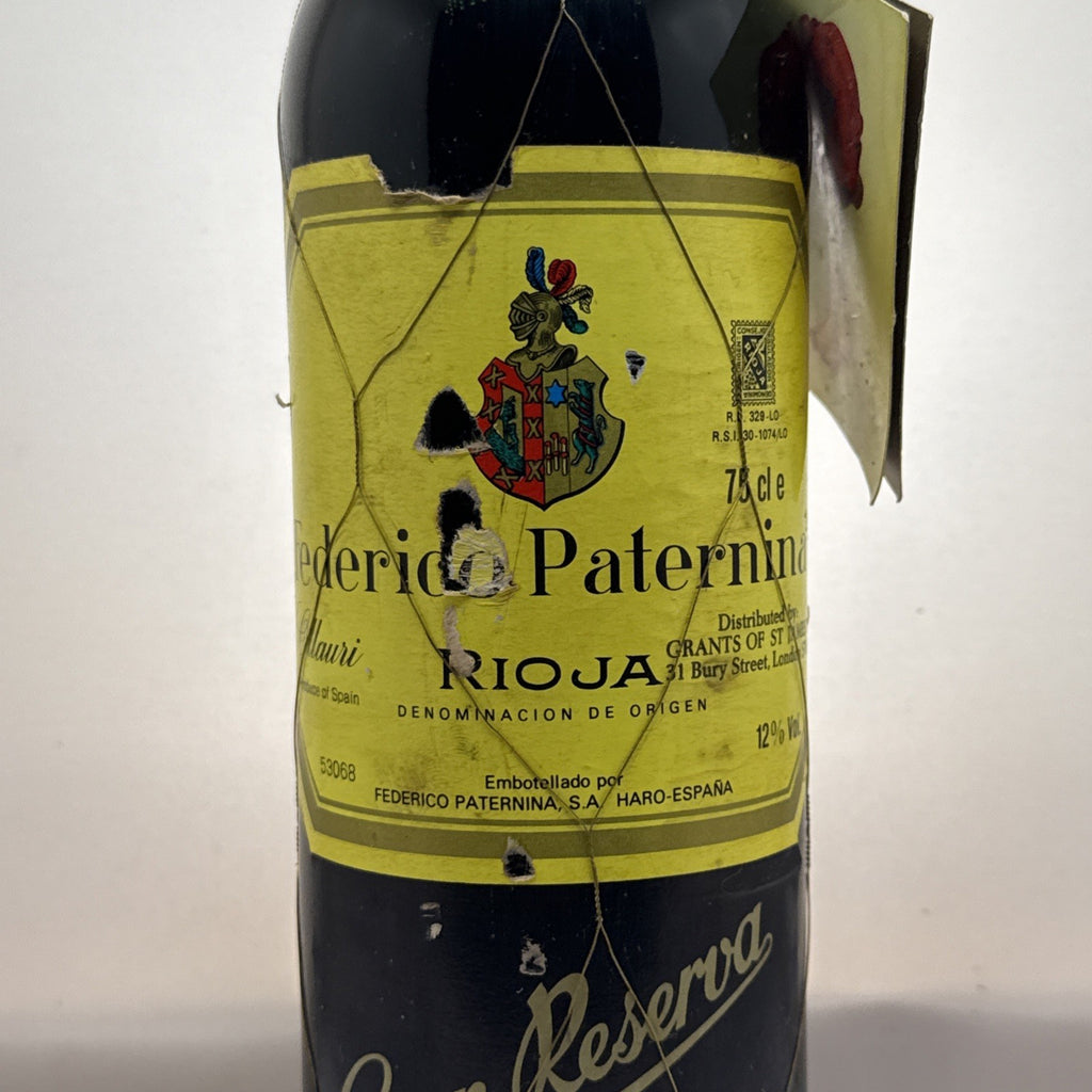 Federico Paternina Rioja Gran Reserva 1978 Vintage Spanish Wine 75cl