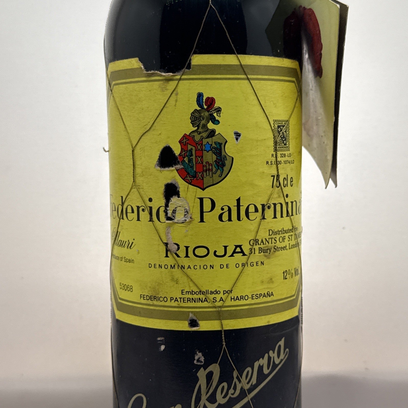 Federico Paternina Rioja Gran Reserva 1978 Vintage Spanish Wine 75cl