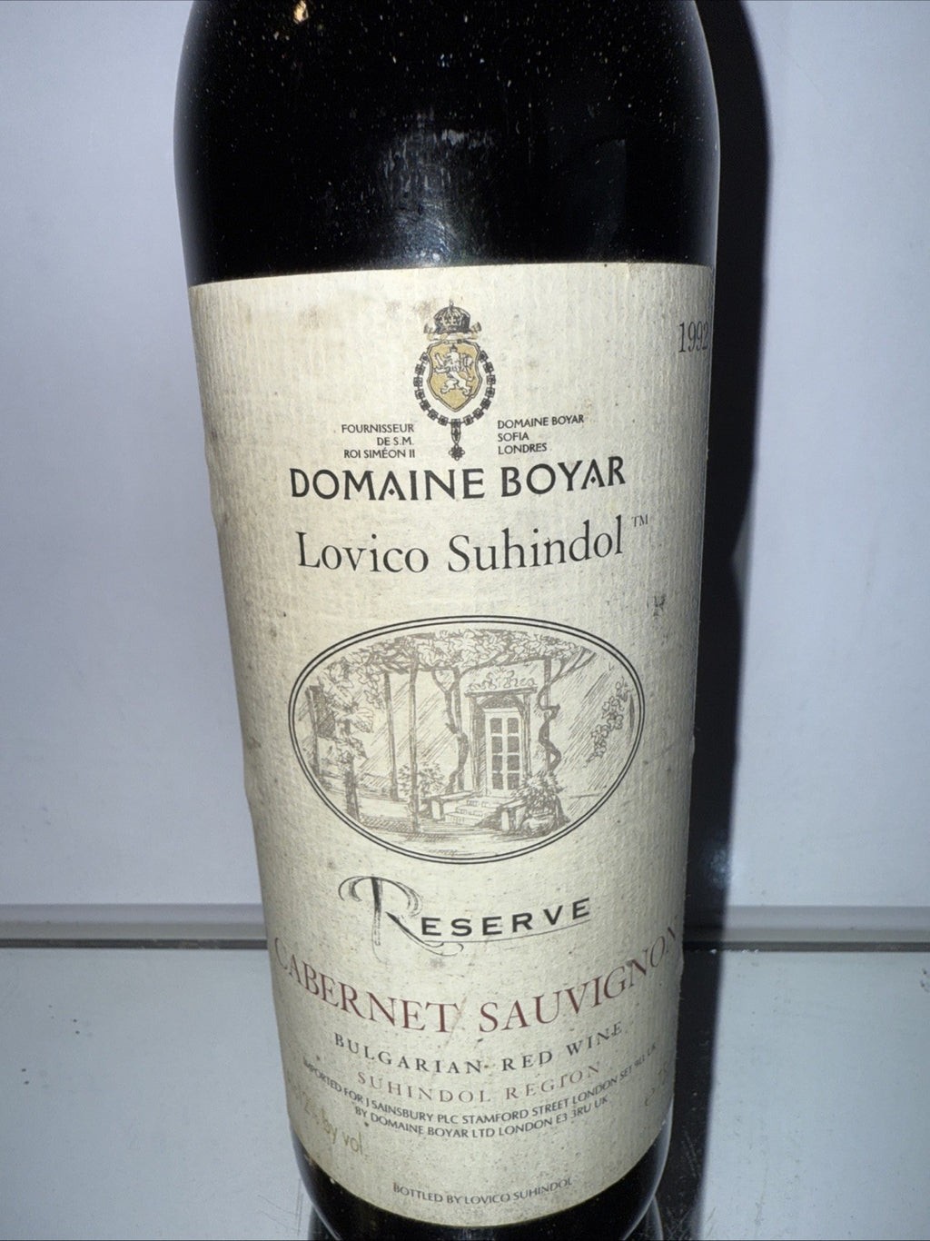 1992 vintage Domaine Boyar Lovico Suhindol Reserve Cabernet Sauvignon