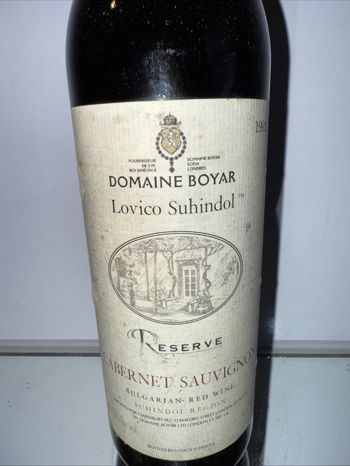 1992 vintage Domaine Boyar Lovico Suhindol Reserve Cabernet Sauvignon