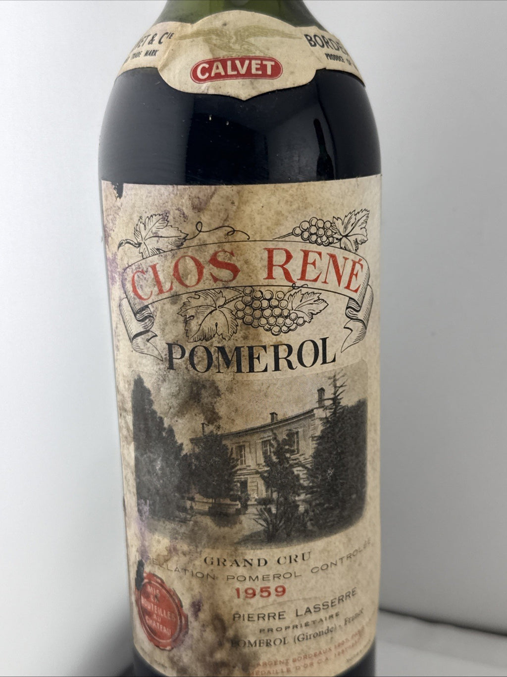 1959 Clos René Pomerol Grand Cru Bordeaux Red Wine 75cl Calvet
