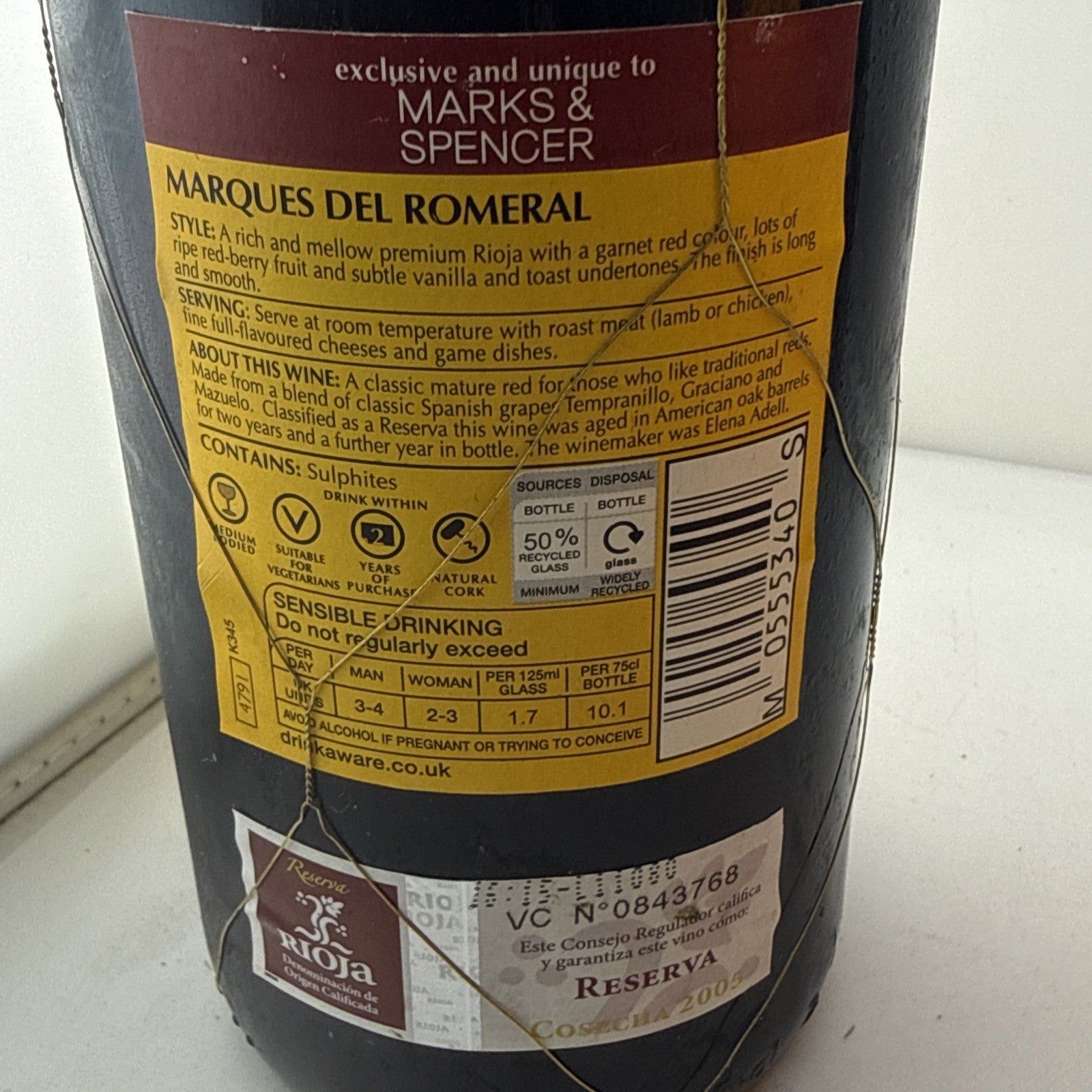 Marques del Romeral Reserva 2005 Rioja 75cl Spanish Red Wine