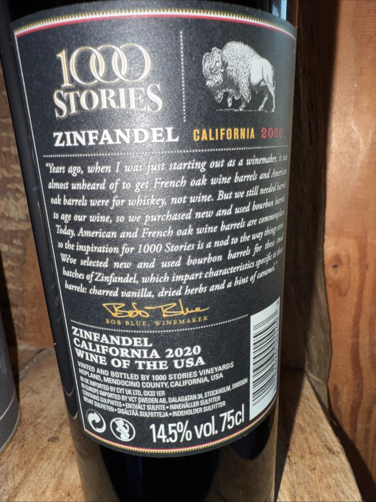 1000 Stories Bourbon Aged Zinfandel 2020 14.5%