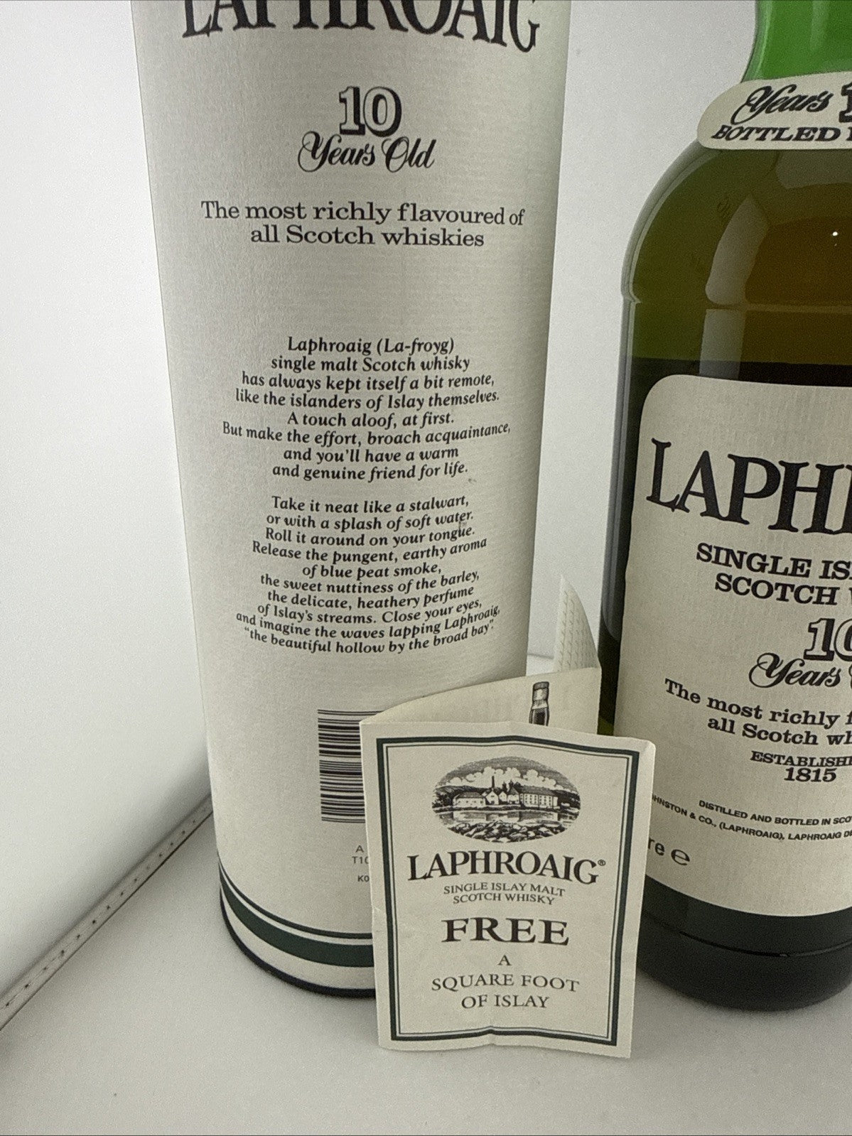 Vintage Laphroaig 10 Year Old Single Islay Malt Scotch Whisky, bottled 1997 43%