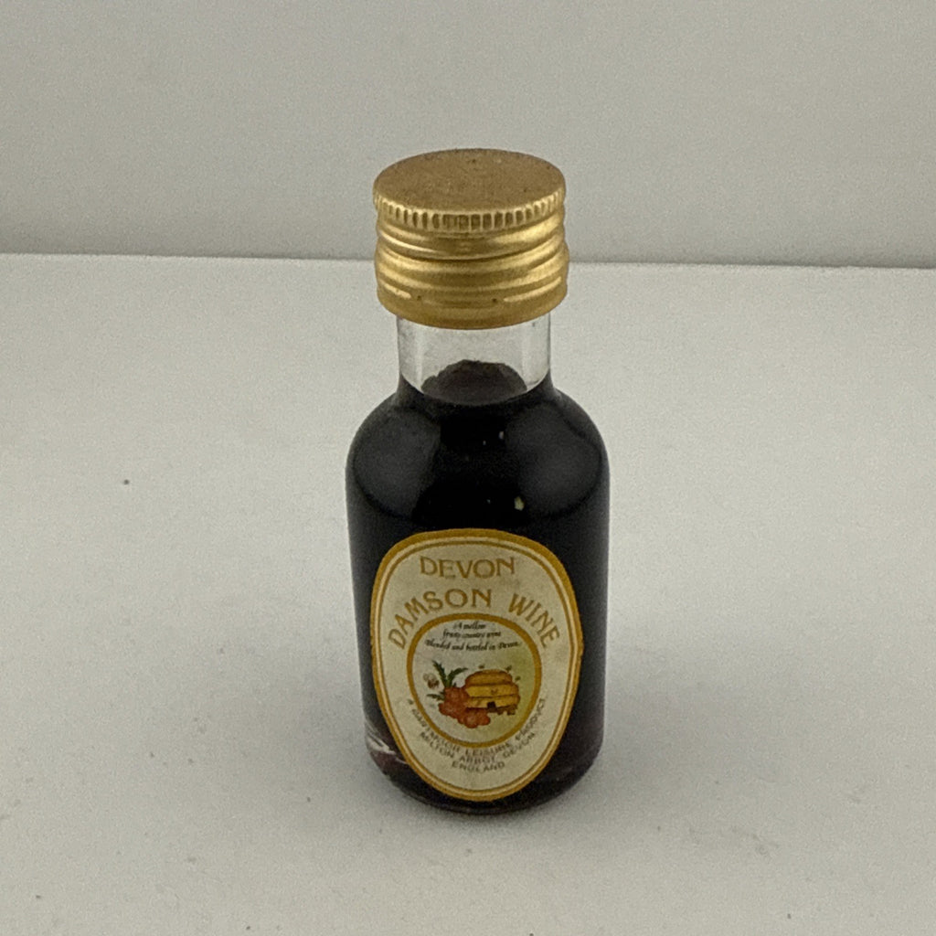 Vintage Devon Damson Wine Miniature A F Noble Ashburton 1970s-80s