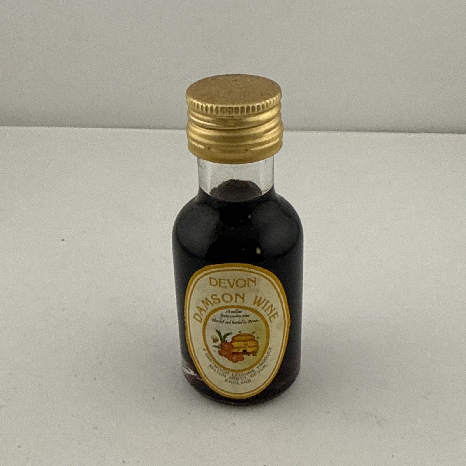 Vintage Devon Damson Wine Miniature A F Noble Ashburton 1970s-80s
