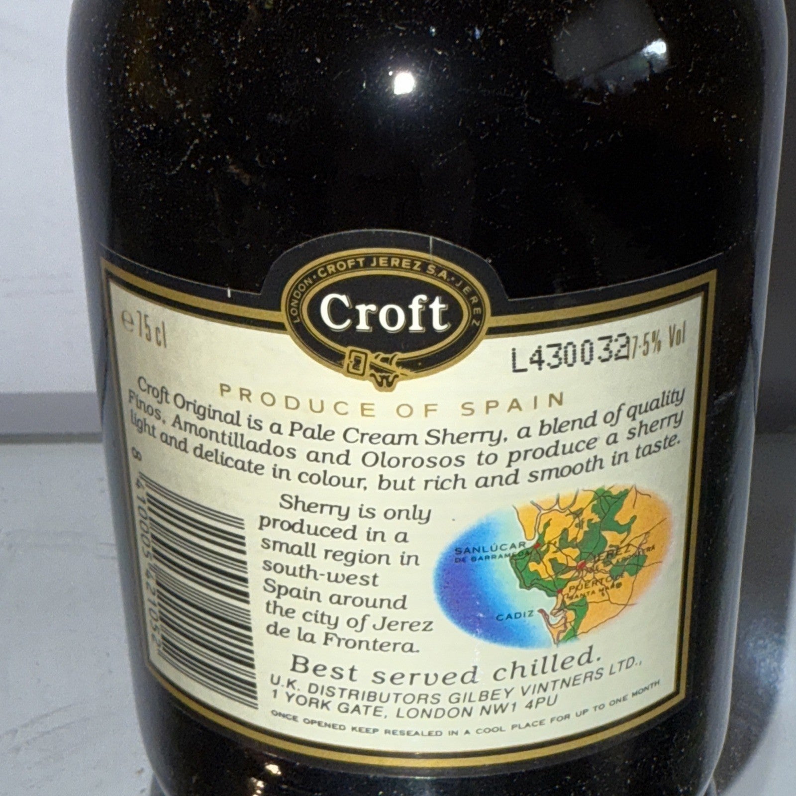 Croft Original Cream Sherry Dated To 1984