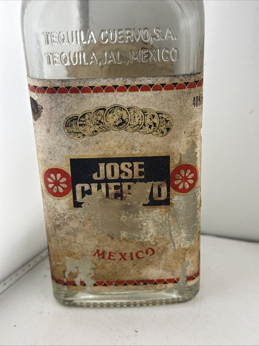José Cuervo Blanco Tequila 1980s Vintage Bottling 1L 40% – Label Damage Hence ££
