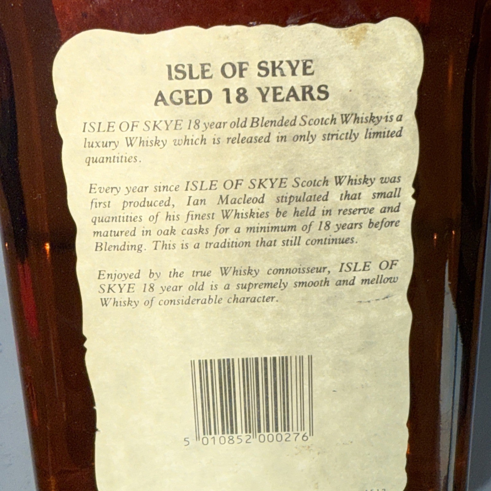 Isle of Skye 18 Year Old Private Stock No. 45 Blended Scotch Whisky Approx 1978