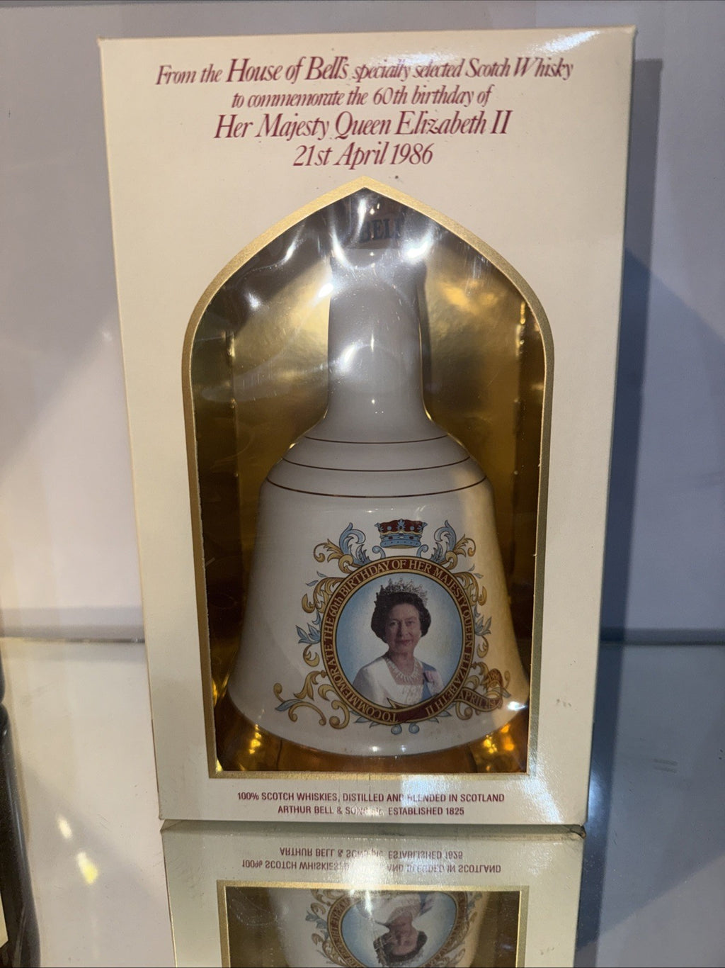 Bells Whisky Decanter Queens 60th Birthday 1986 vintage Mint Came In A Box Of 6!