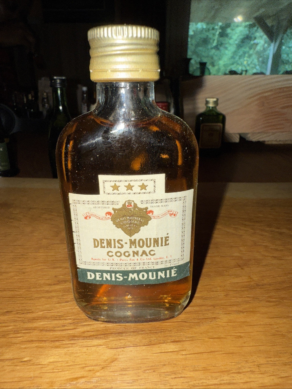 Denis Mounie 3 star cognac 1970s % proof Miniature Full