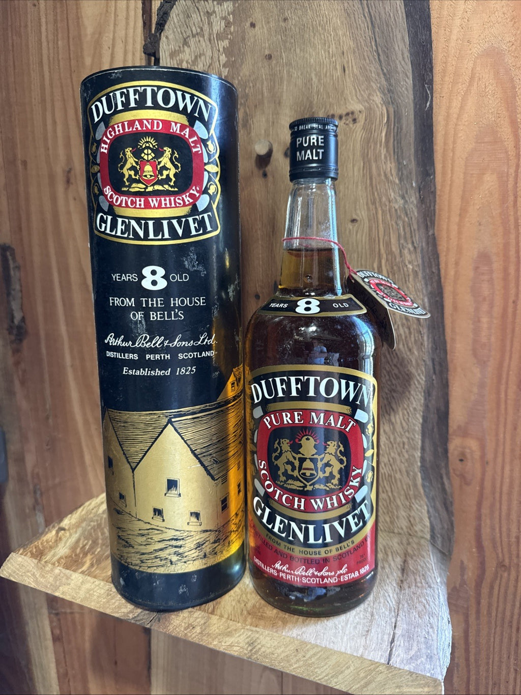 Dufftown - Glenlivet Deluxe Highland Malt 8 year old Whisky (1970's Bottling)...