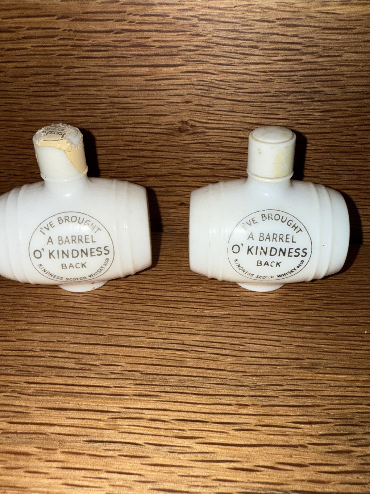 Miniature Whisky Barrels Clan Maclean And Scottish Thistle (full)