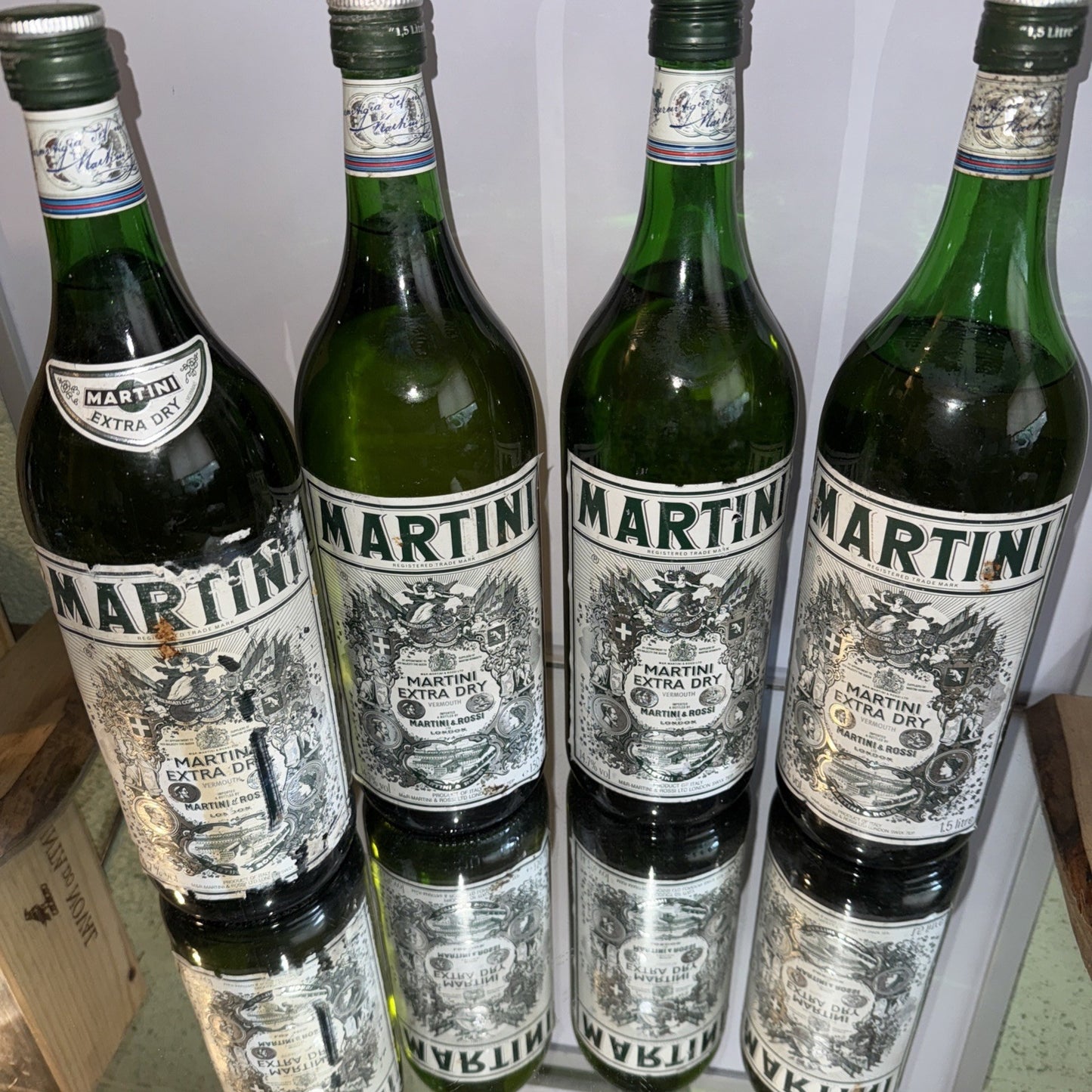 MARTINI Extra Dry 1.5L VERMOUTH 1980/1990s Tatty Labels Sealed Vintage Bargain