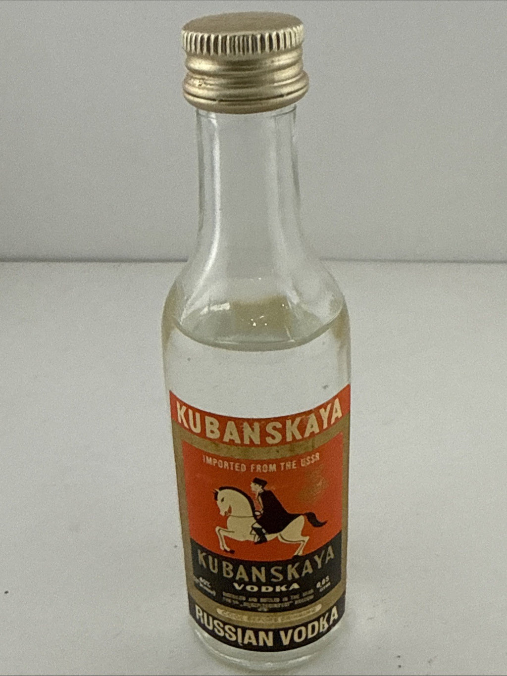 Vintage Kubanskaya Vodka Miniature 5cl USSR Soviet  Bottle