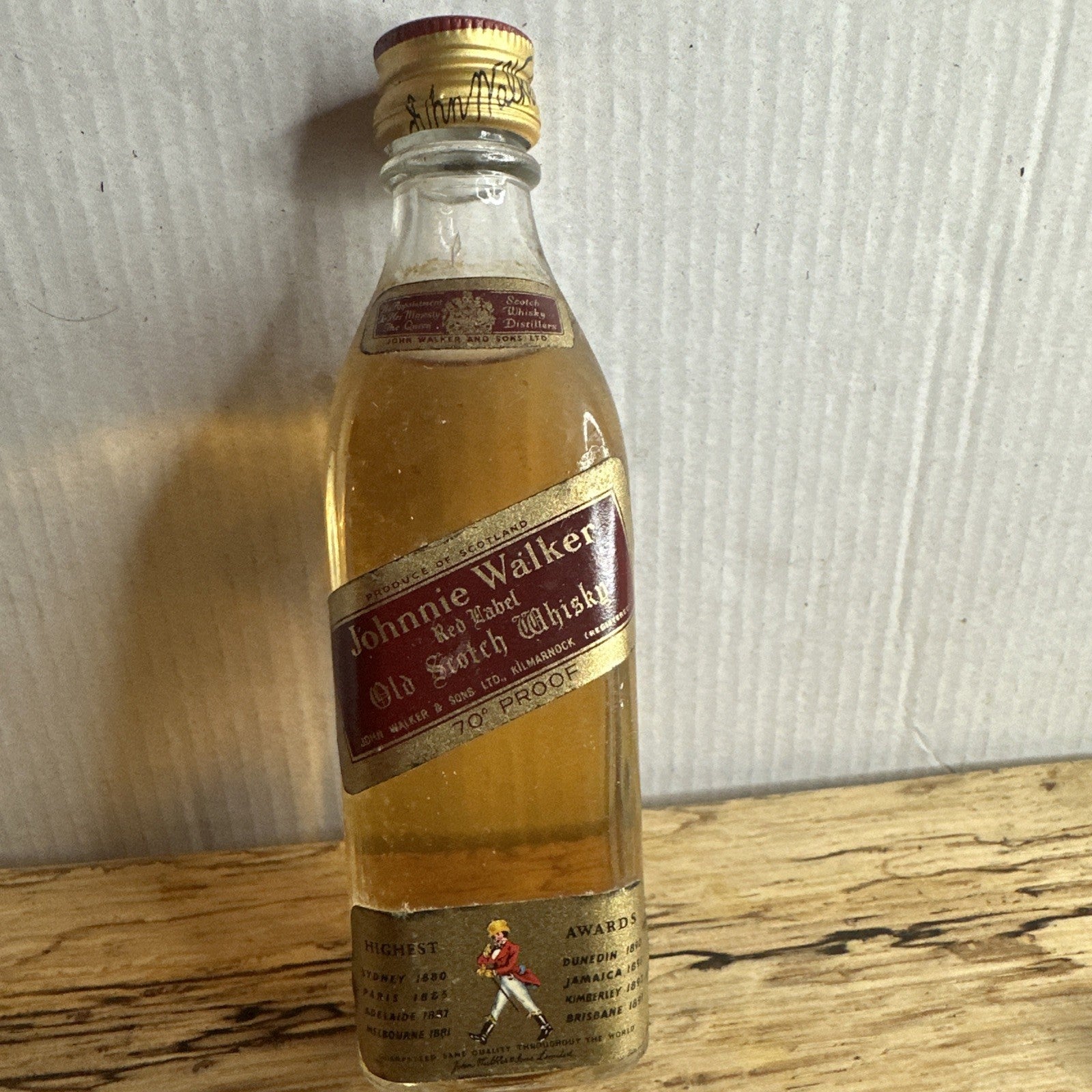 Johnnie Walker Red Label Old Scotch Whisky Miniature 1960s