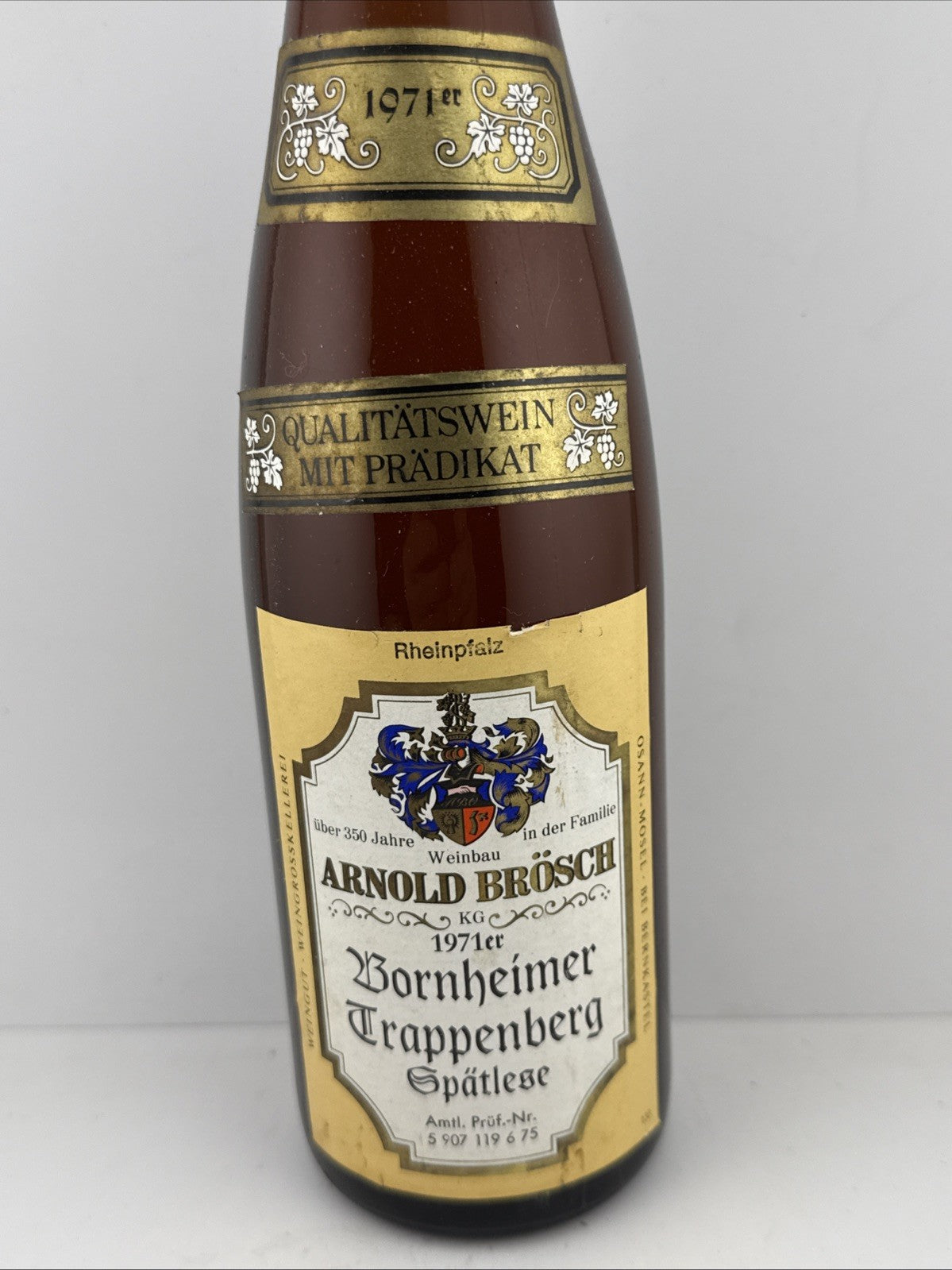1971 Bornheimer Trappenberg Spätlese Arnold Brösch 75cl